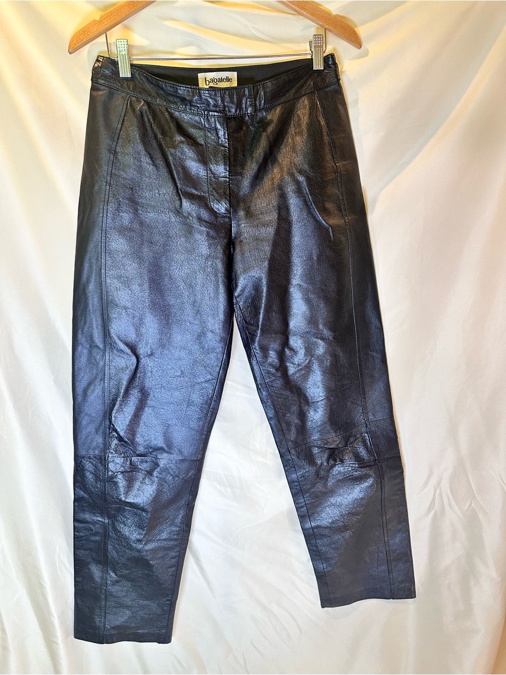 Bagatelle Vintage 90’s Black REAL 100% Leather high waist pants size 6